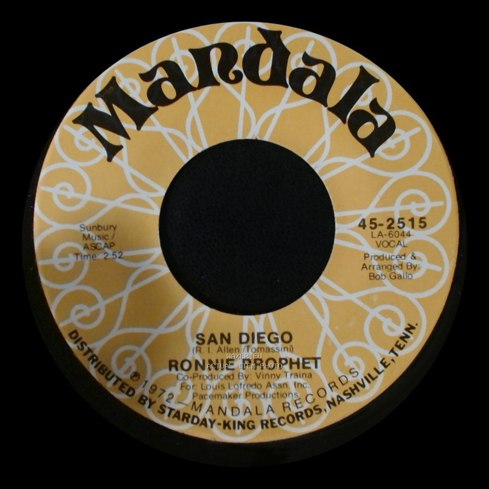 Ronnie Prophet - San Diego / Fun side A
