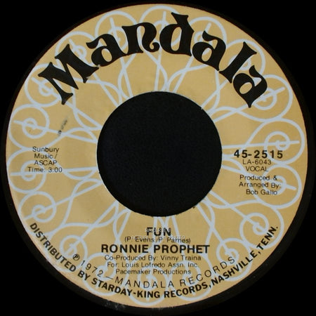 Ronnie Prophet - San Diego / Fun side B