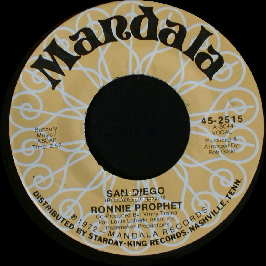 Ronnie Prophet - San Diego / Fun side B