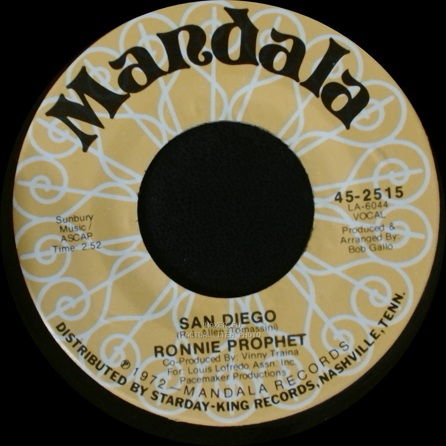 Ronnie Prophet - San Diego / Fun side B