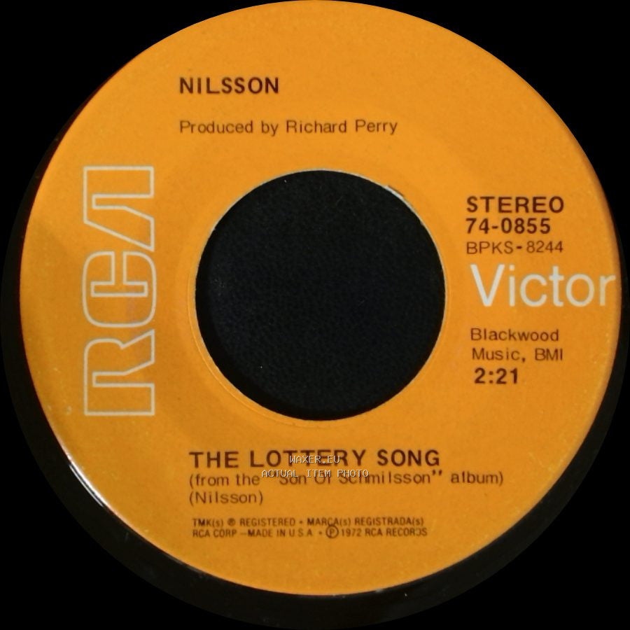 Nilsson - The Lottery Song / Remember (Christmas) side A