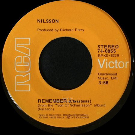 Nilsson - The Lottery Song / Remember (Christmas) side B