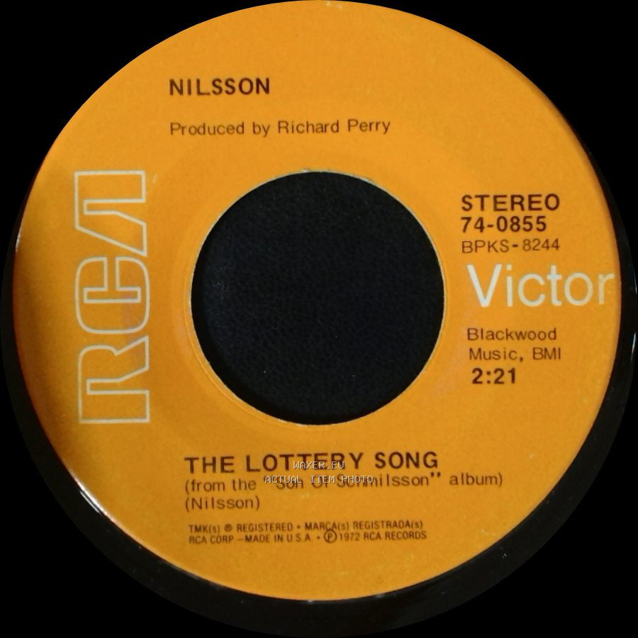 Nilsson - The Lottery Song / Remember (Christmas) side A