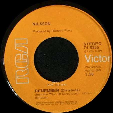 Nilsson - The Lottery Song / Remember (Christmas) side B