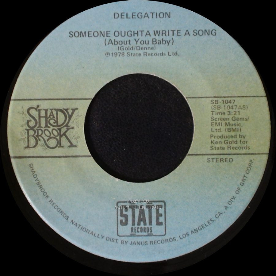 Delegation - Mr. Heartbreak / Someone Oughta Write A Song (About You Baby) side A