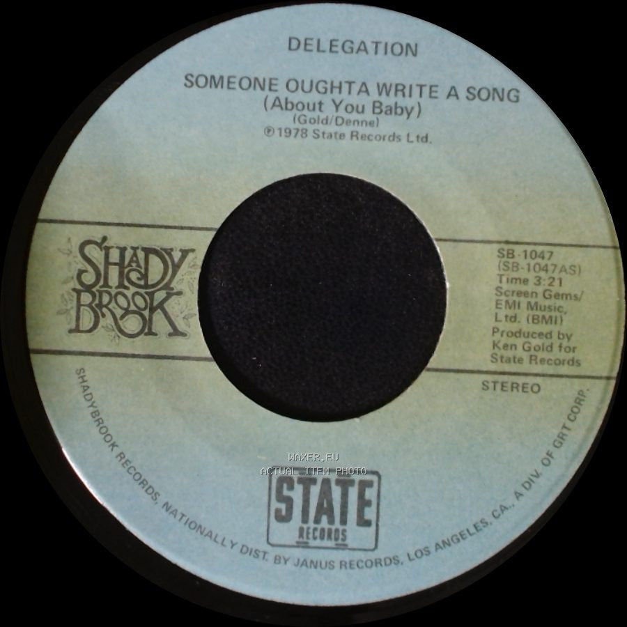 Delegation - Mr. Heartbreak / Someone Oughta Write A Song (About You Baby) side A