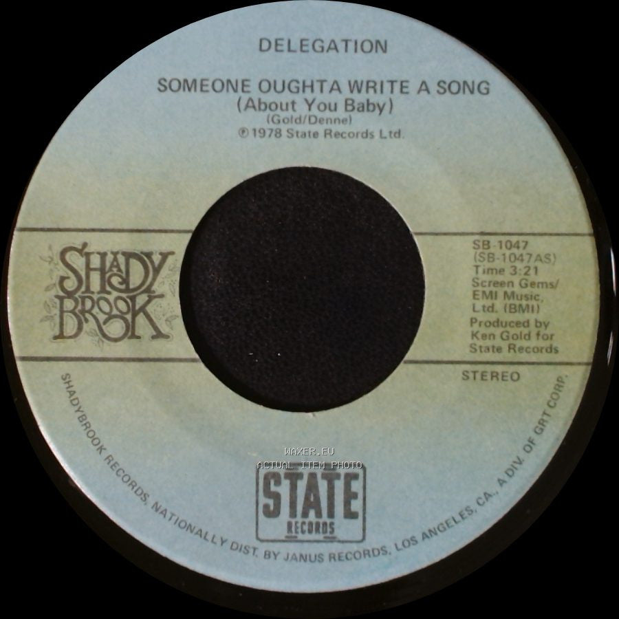 Delegation - Mr. Heartbreak / Someone Oughta Write A Song (About You Baby) side A