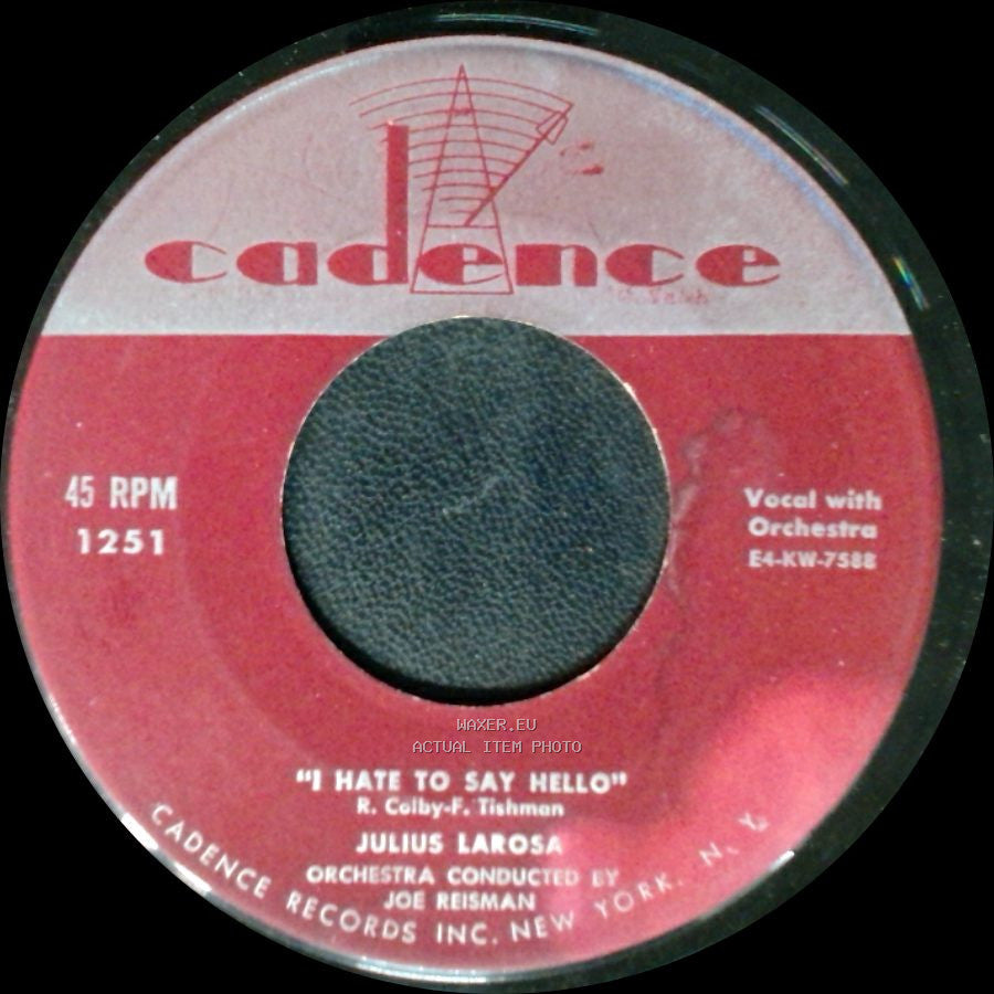 Julius Larosa - Mobile / I Hate To Say Hello side B