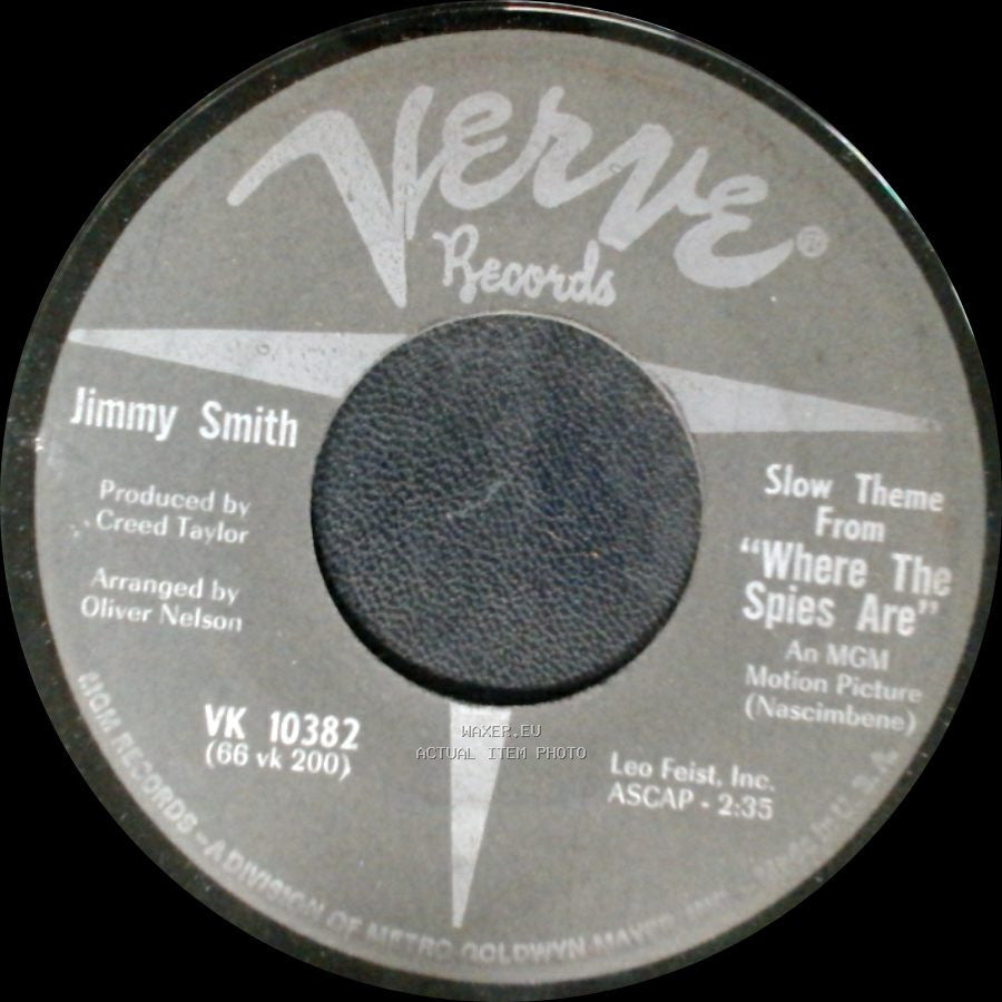 Jimmy Smith - Theme From 'where The Spies Are' / Slow Theme From "Where The Spies Are" side B