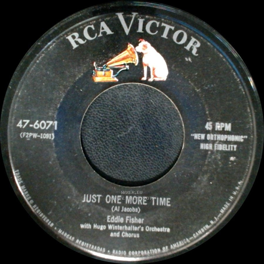 Eddie Fisher With Hugo Winterhalter And His Orchestra / Eddie Fisher With Hugo Winterhalter's Orchestra And Chorus - Take My Love / Just One More Time side B