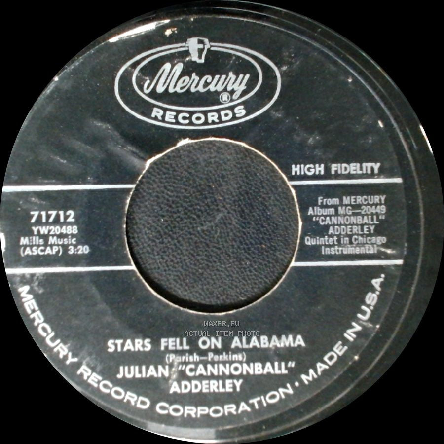 Julian "Cannonball" Adderley - Limehouse Blues / Stars Fell On Alabama side B