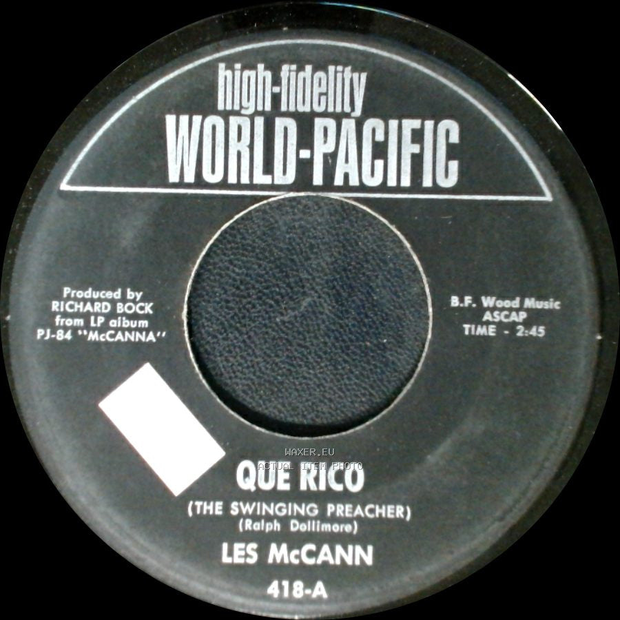 Les Mccann - It Had Better Be Tonight / Que Rico (The Swinging Preacher) side B