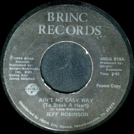 Jeff Robinson - Midnight In Memphis / Ain't No Easy Way (To Break A Heart) side B