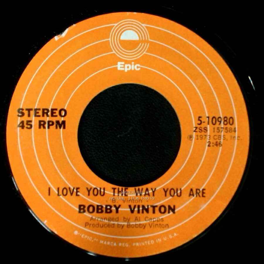 Bobby Vinton - Hurt / I Love You The Way You Are side A