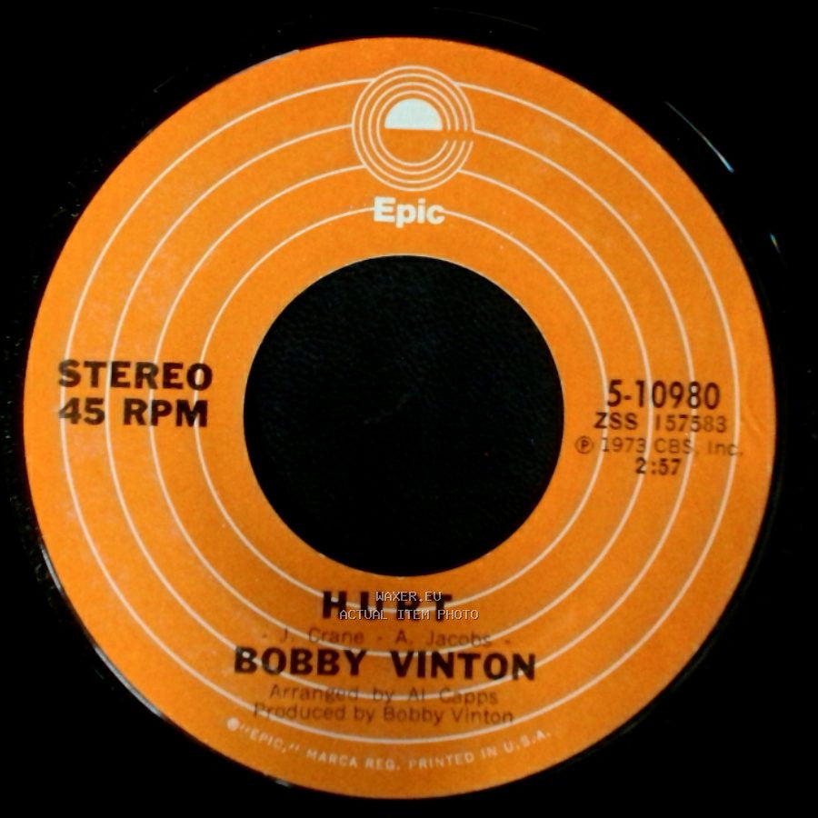 Bobby Vinton - Hurt / I Love You The Way You Are side B