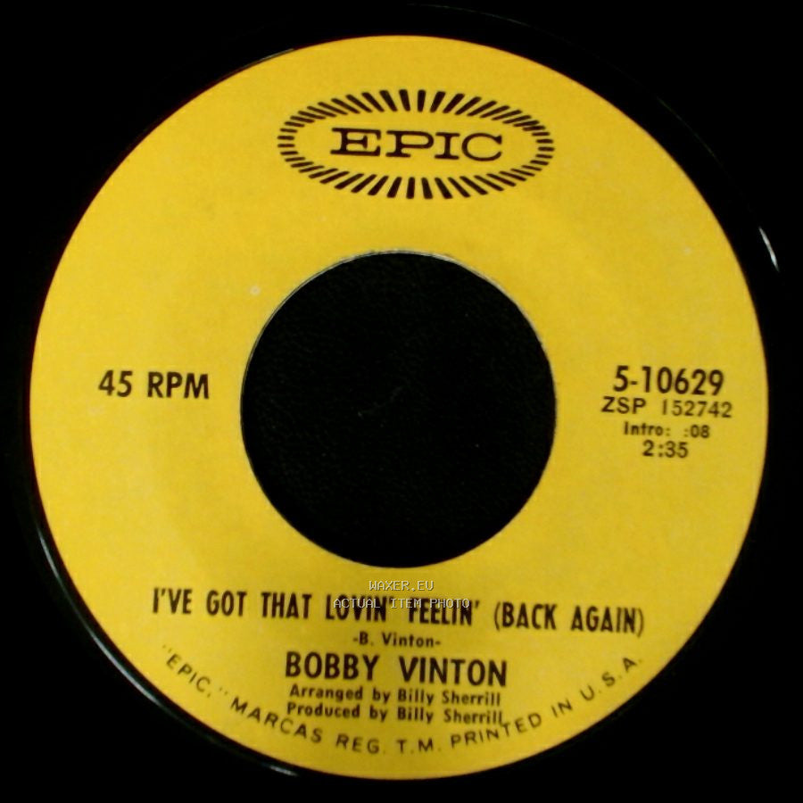 Bobby Vinton - No Arms Can Ever Hold You / I've Got That Lovin' Feelin' (Back Again) side B