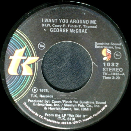 George Mccrae - Are You Looking For Love / I Want You Around Me side B