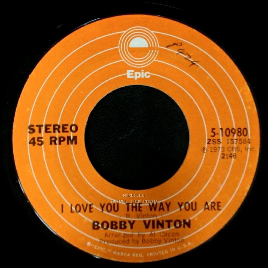 Bobby Vinton - Hurt / I Love You The Way You Are side A