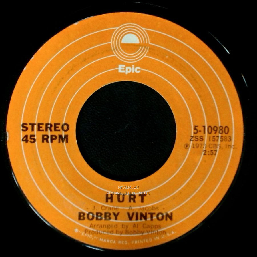 Bobby Vinton - Hurt / I Love You The Way You Are side A