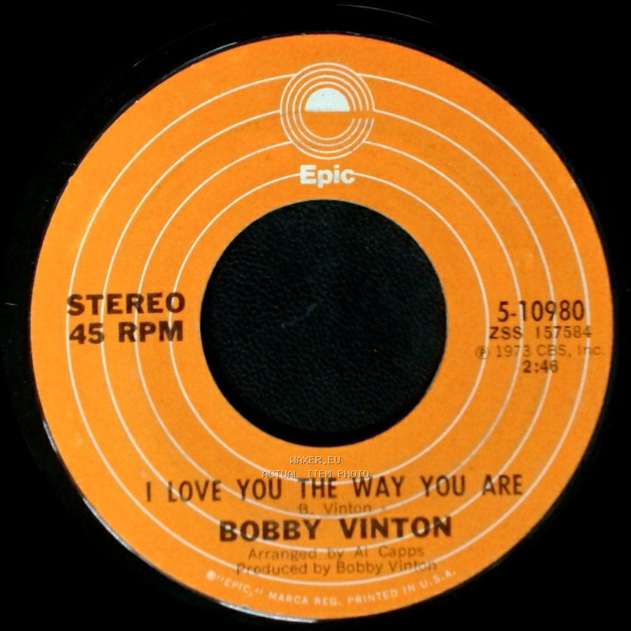 Bobby Vinton - Hurt / I Love You The Way You Are side B