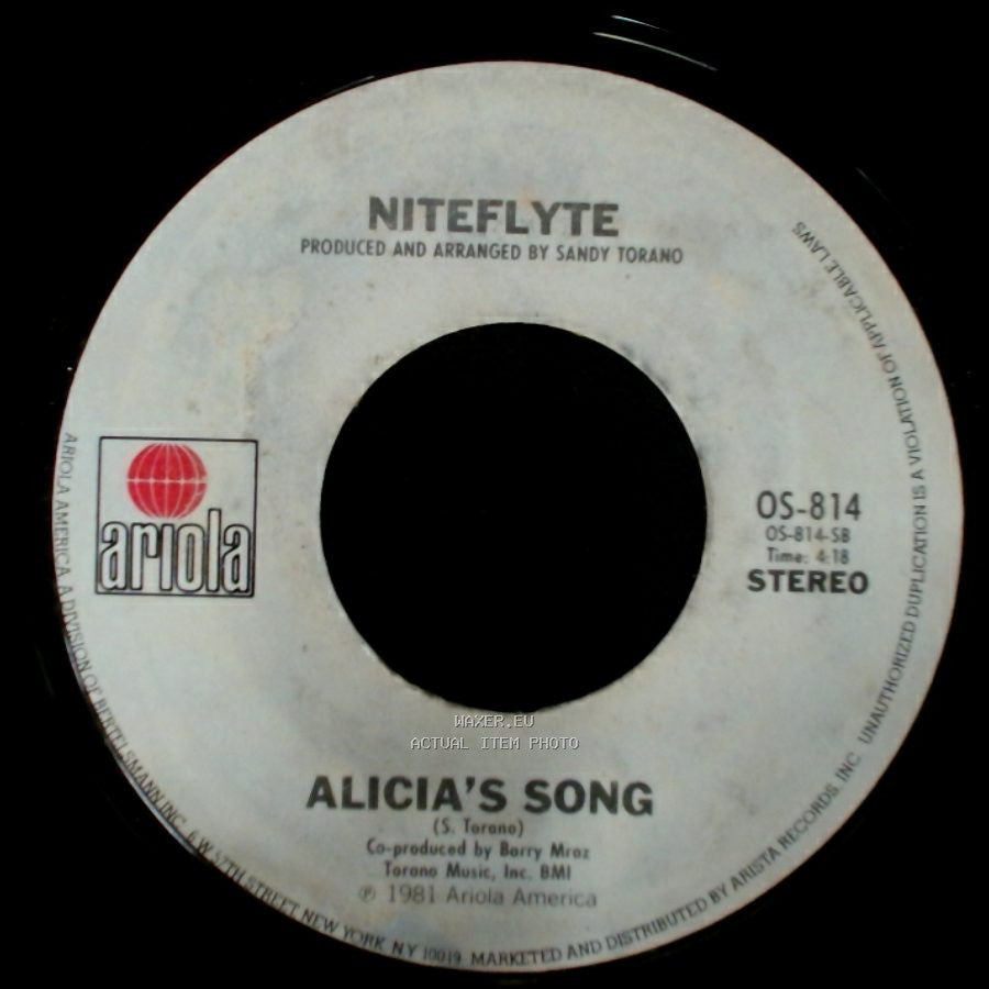 Niteflyte - Alicia's Song / You Are side A