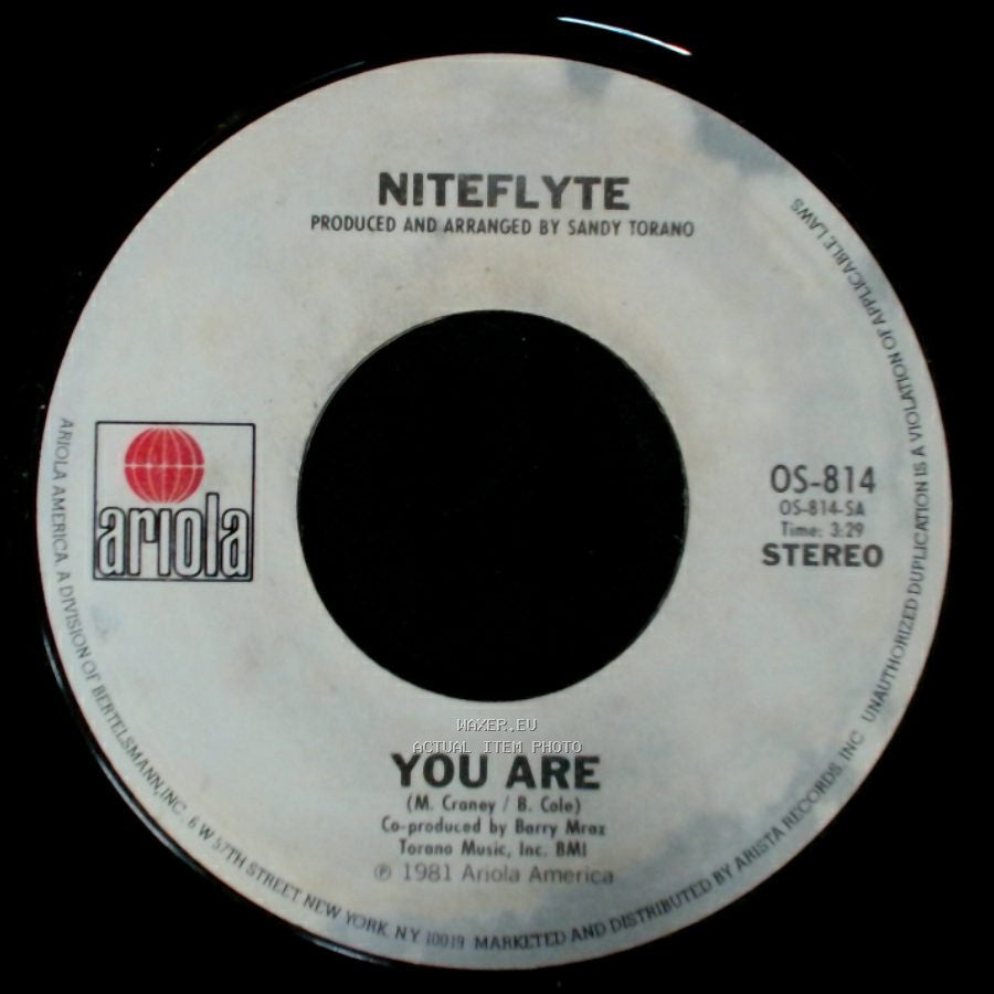 Niteflyte - Alicia's Song / You Are side B