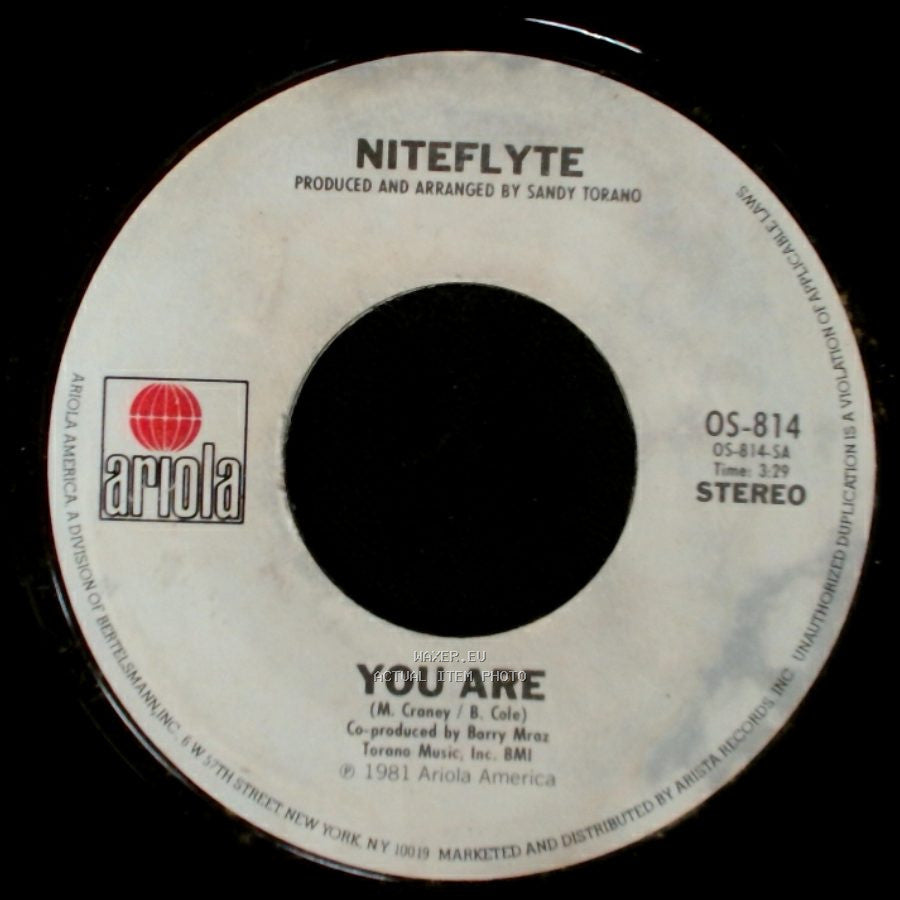 Niteflyte - Alicia's Song / You Are side A