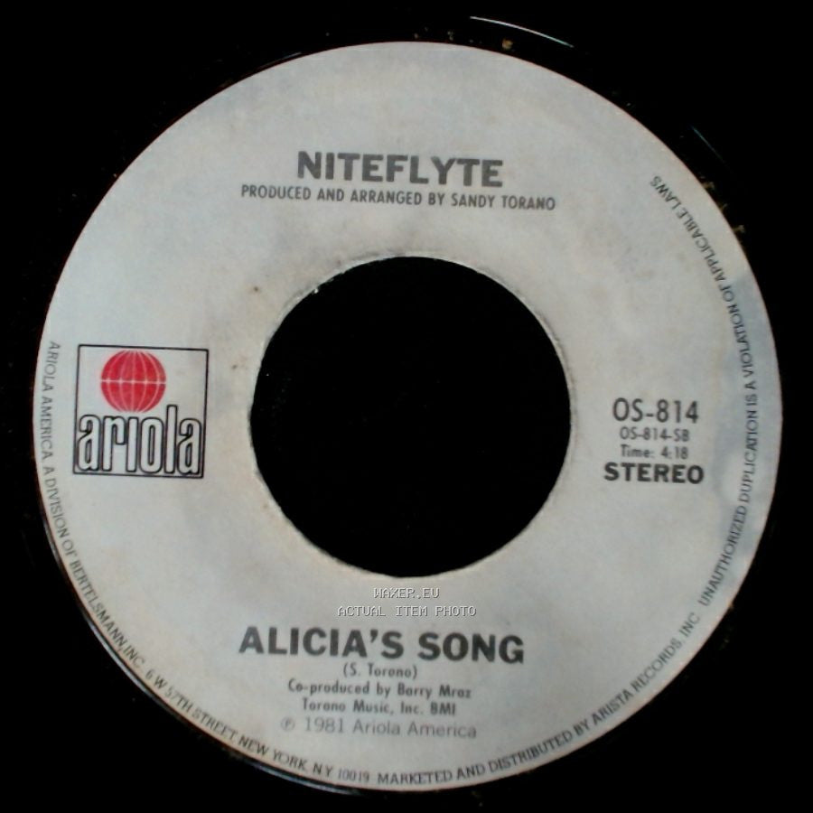 Niteflyte - Alicia's Song / You Are side B