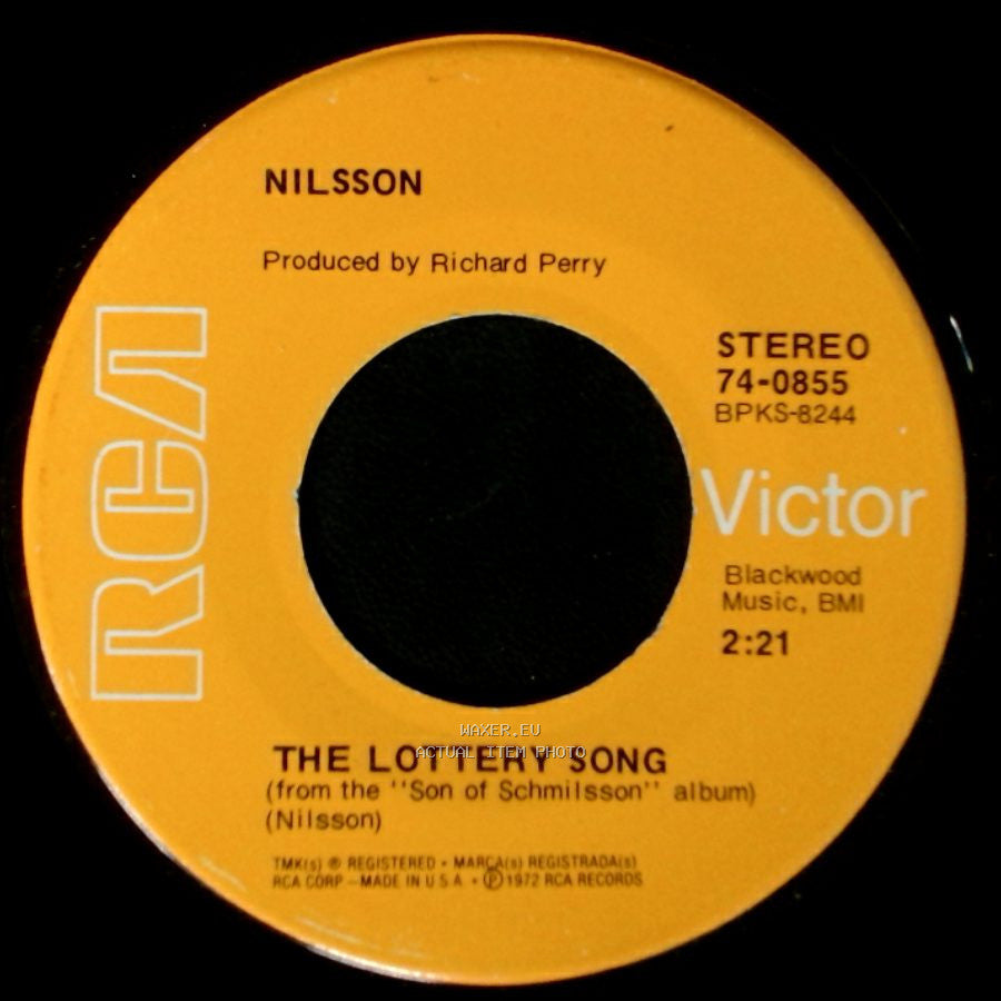 Nilsson - The Lottery Song / Remember (Christmas) side A