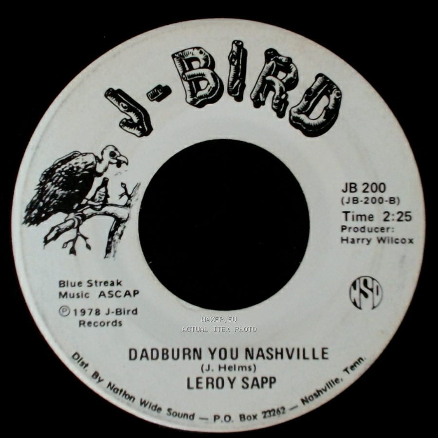 Leroy Sapp - Dadburn You Nashville / Available Mabel side A