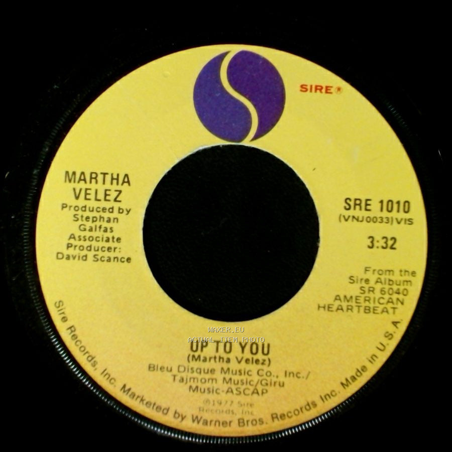 Martha Velez - Up To You / When You Were Beautiful side A