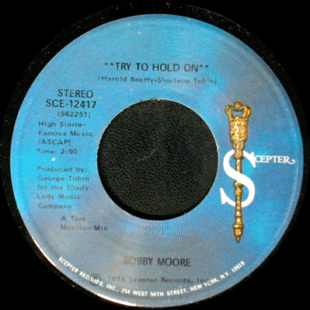 Bobby Moore - Try To Hold On (Disco Version) / Try To Hold On side B