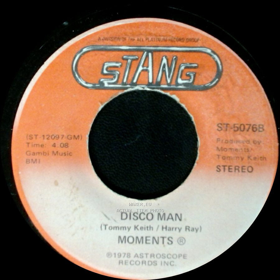 Moments - Disco Man / Rain In My Backyard side A