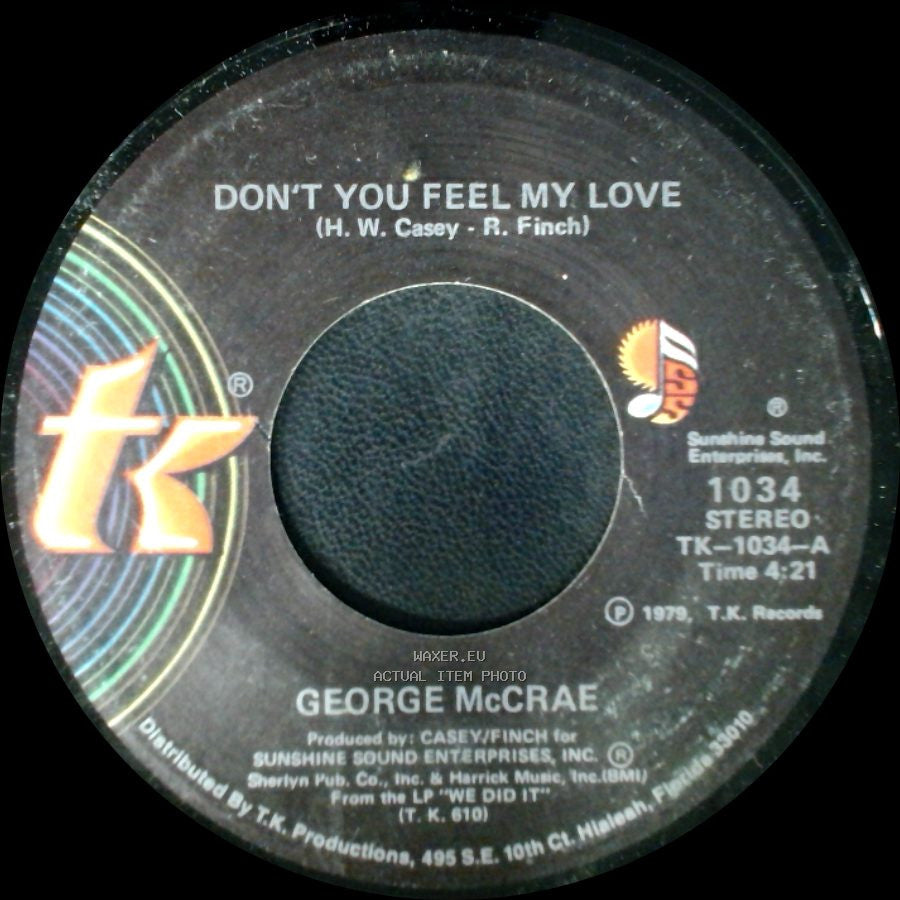 George Mccrae - Don't You Feel My Love / You Got Me Going Crazy side A