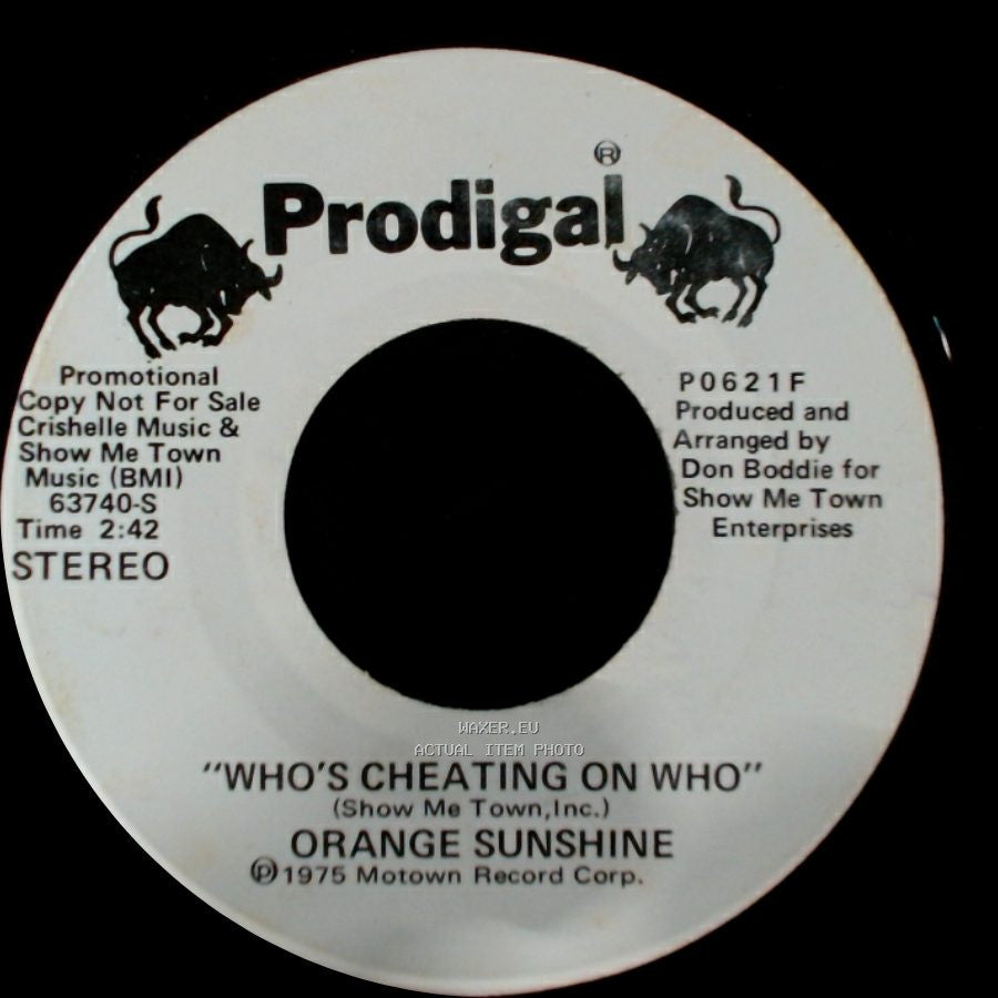 Orange Sunshine - Who's Cheating On Who / Who's Cheating On Who side A