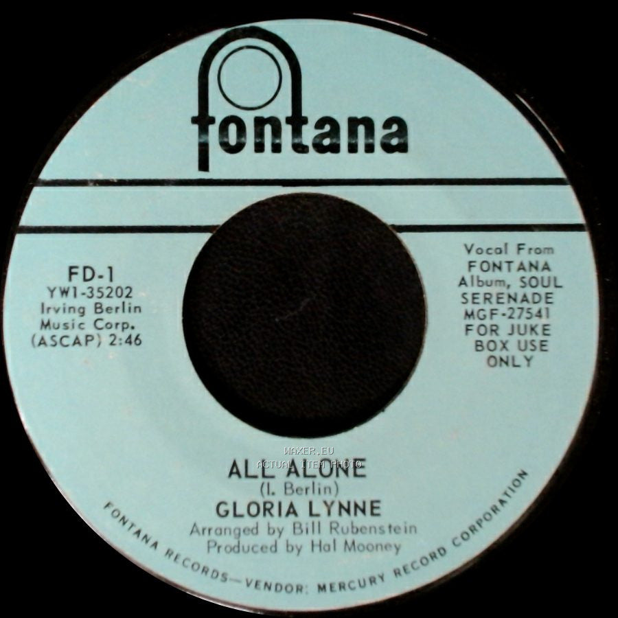 Gloria Lynne - Watermelon Man / All Alone side B