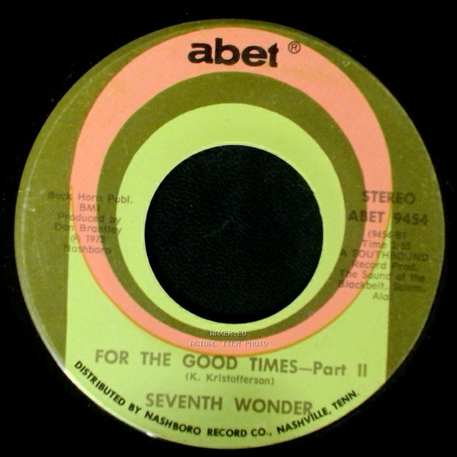 Seventh Wonder - For The Good Times—Part 1 / For The Good Times - Part Ii side A