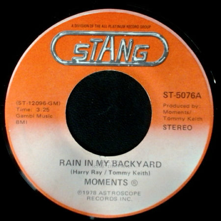 Moments - Disco Man / Rain In My Backyard side A