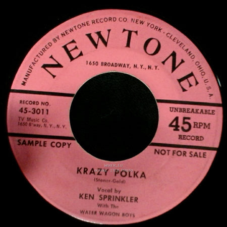 Ken Sprinkler - I'm On The Water Wagon / Krazy Polka side B