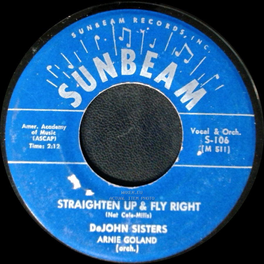 Dejohn Sisters / De John Sisters - Wrong Guy / Straighten Up & Fly Right side B