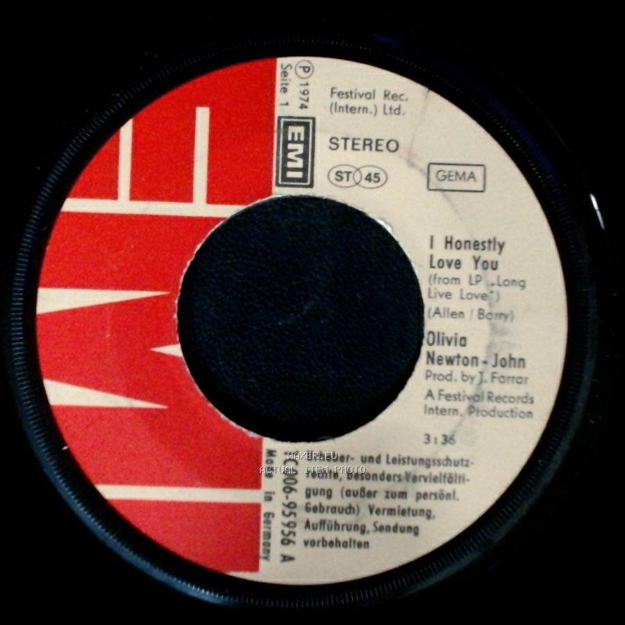 Olivia Newton-John - I Honestly Love You / Home Ain't Home Anymore side A
