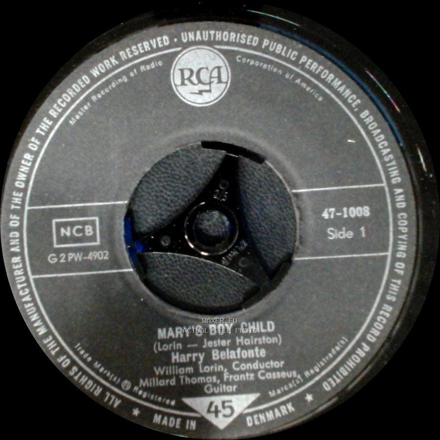 Harry Belafonte - Mary's Boy Child / Little Bernadette side A