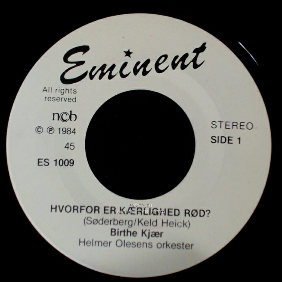Birthe Kjær - Hvorfor Er Kærlighed Rød? / Gør Det På Dansk! side A