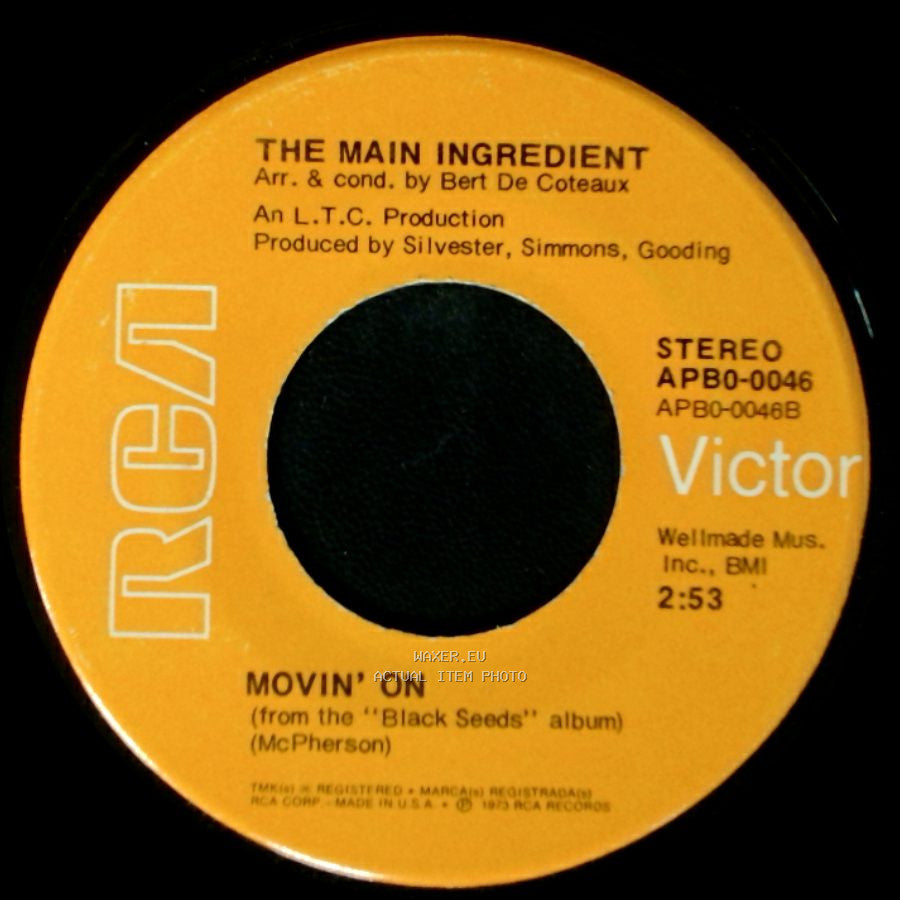 The Main Ingredient - Girl Blue / Movin' On side B