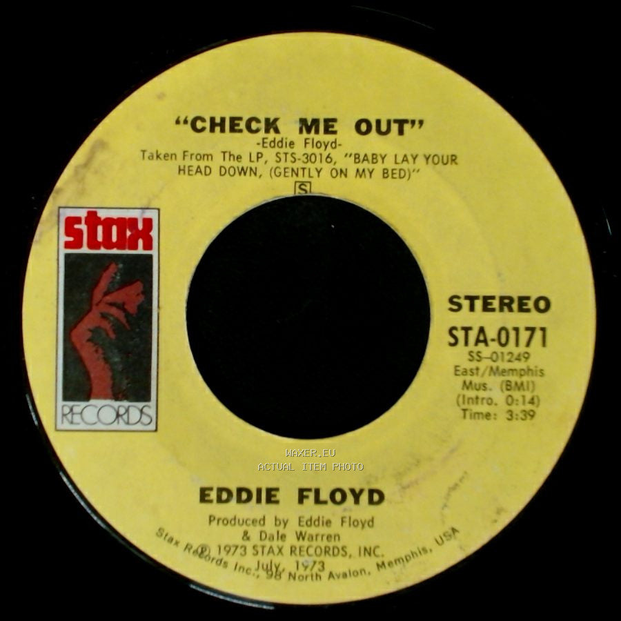 Eddie Floyd - Baby, Lay Your Head Down, (Gently On My Bed) / Check Me Out side B
