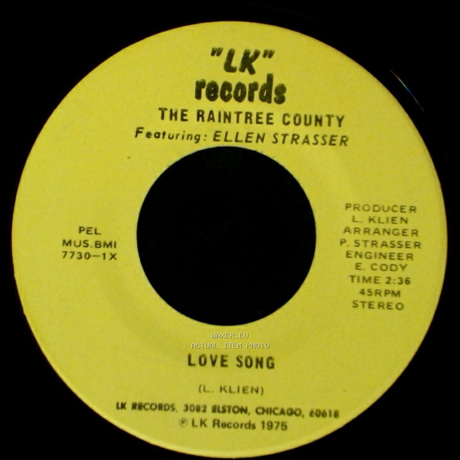 The Raintree County Featuring: Ellen Strasser - Love Song / Ivory side A