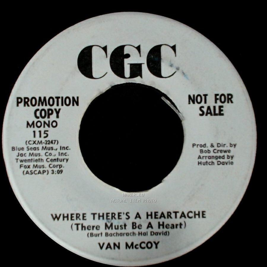 Van Mccoy - Where There's A Heartache (There Must Be A Heart) / Where There's A Heartache (There Must Be A Heart) side A