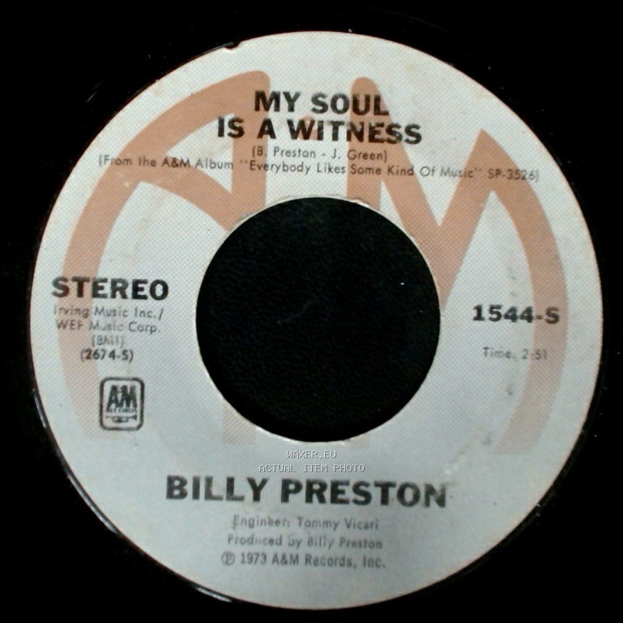 Billy Preston - My Soul Is A Witness / Nothing From Nothing side A