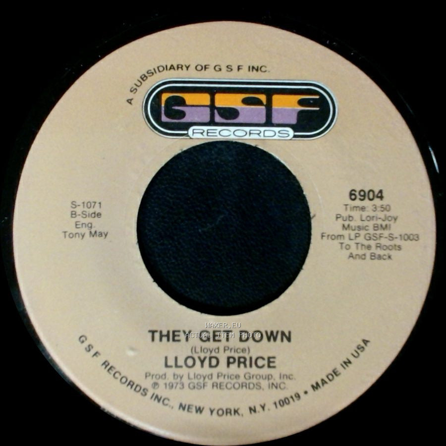 Lloyd Price - Trying To Slip (Away) / They Get Down side B