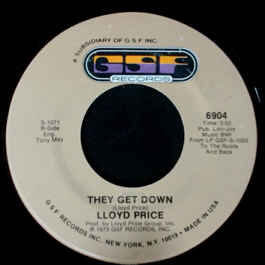 Lloyd Price - Trying To Slip (Away) / They Get Down side B